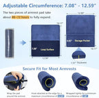 Wheelchair Arm Rest Pads Covers (2 Pcs), Wheelchair Armrest Cover Cushion, Foam Armrest Pads for Wheelchairs, Transport Chairs, Office Chairs, Non Slip Arm Support Cushions Wheelchairs Accessories