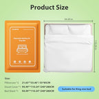 4 PCS Disposable Bed Sheet King Size, Disposable Bed Sheet for Hotel Bedding Cover Travel Disposable Portable Sheet with 1 Quilt Cover and 2 Pillowcase for Travel Business Trip Spa Hotel