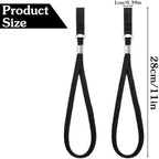 2PCS Walking Cane Wrist Strap, Adjustable Walking Stick Wrist Straps Elderly Crutches Accessories for Foldable Walking Stick Standing Canes (Black)