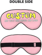 Custom Sleep Mask Add Your Design Personalized Eye Mask with Your Text Logo Photo for Men & Women Customized Masks for Gifts Pink