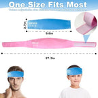 2pcs Migraine Headache Headband，Small Portable Gel Ice Pack Head Strap，Soothing Ice Packs Head Face Cold Compress for Tension Stress & Hangove