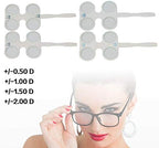 4 Units Optical Flipper Optometry Plastic Flip, Optometry Flip Lens Confirmation Flipper Set for Near Vision, Amblyopia Confirmation Test Tool, ±0.50, ±1.00, ±1.50, ±2.00