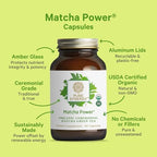 PURE SYNERGY Matcha Power | Organic Matcha Green Tea Capsules | Ceremonial Grade Supplement with EGCG | for Enhanced Energy & Alertness (90 Capsules)