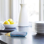 E-Cloth Washing Up Scrub Pad - Microfiber Sponge for Cleaning, Reusable Kitchen Sponge for Dishes & Sink, Non Scratch, Multi Purpose Scrubber, Machine Washable - 4 Pack