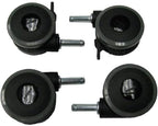 Invacare Bed Caster Package; 2 w/Brake and 2 w/Out Brake, 1123550