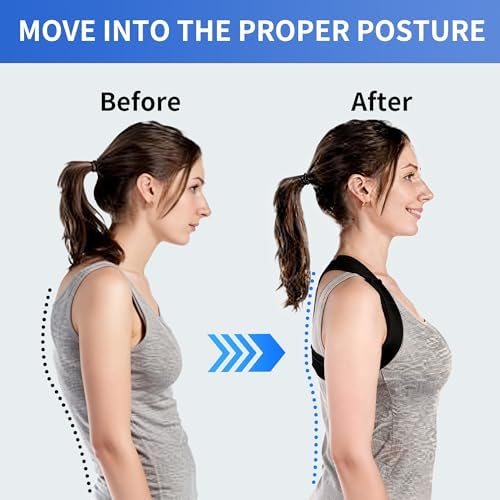 Upper Back Brace Posture Corrector for Women and Men, Adjustable Upper & Mid Back Support, Breathable Back Straightener for Neck, Shoulder & Clavicle Pain Relief