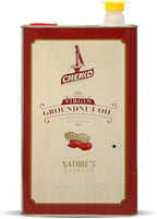 Chekko Peanut Oil Cold Pressed | 5 Liter (169 Fl Oz) | Groundnut Oil | Unrefined Wood Pressed | Pure Natural Non-GMO Cooking Oil for Deep Frying