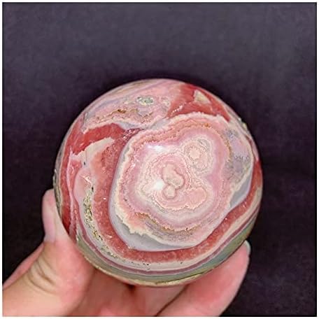 Health & Household 1pc Natural Crystals Rhodochrosite Quartz Sphere Crystal Ball Energy Healing Stones Room Home Aquarium Decoration Accessories (Size : 6-6.5cm)