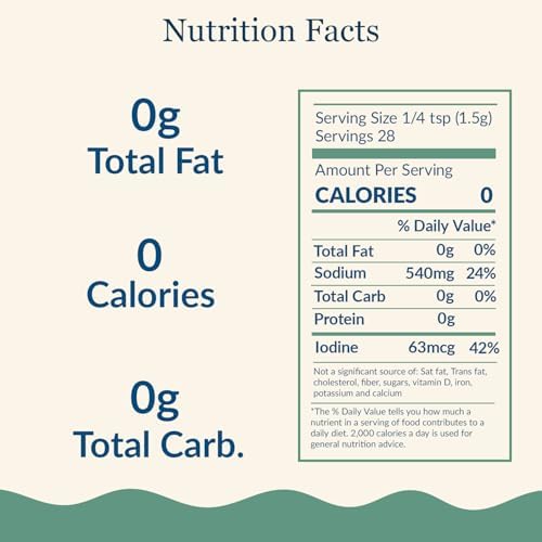 Maine Coast Sea Vegetables Sea Salt with Sea Veg Shaker | Wild-Harvested Seaweed Seasoning | Organic Dulse & Kelp Blend | Rich in Iodine | Great for Soups & Salads | 1.5 oz (Pack of 1)