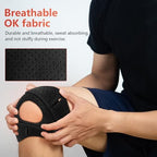 2Pcs Knee Brace, Patellar Pad Realign Knee Joint While You Move, Adjustable Tendon Support Sleeve Braces for Meniscus, Orthopedic, Knee Support for Athletes (Black, Large)