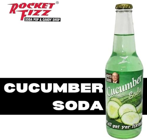 Rocket Fizz Cucumber Soda 12 Fl Oz Bottle
