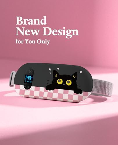 Portable Heating Pad for Period Cramps: Menstrual Heating Pad with Unique Design, Fast Heating Pad with 6 Heat Levels and 6 Massage Modes, Gifts for Women, Teens and Girls