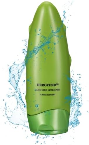 Aloe Vera Super Slippery Organic Water-Based Personal Lubricant for Sexual, Vaginal, Oral and Anal Use - Long Lasting, Paraben-Free - 4 Oz