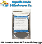 Aquatic Foods Inc. Brine Shrimp Eggs Premium Grade 90% Hatch Rate, Great Salt Lake Artemia Brine Shrimp Eggs. - 25 Grams - .88oz