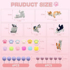 Cat Cake Topper Cat Paw Cake Toppers Cat Cake Decorations Cats Themed Cupcake Decor Mini Cats Figurines Wool Ball Cake Toppers for Birthday Baby Shower Party