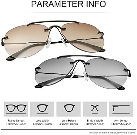 YIMI 2 Pairs Bifocal Reading Sunglasses UV400 Protection Outdoor Sun Readers Shades Blue Light Blocking Glasses for Men Women