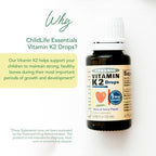 CHILDLIFE Essentials Organic Vitamin K2 Drops - Infant Toddler Baby Vitamin K, K2 Supplement, Vitamin K2 MK7, Liquid K2, Vitamin K Drops - Natural Berry Flavor, 0.25 Fl Oz (Pack of 1)