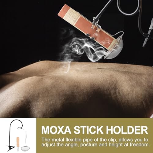 FOMIYES 1 Set Rolls Moxibustion Bracket Moxibustion Tool Moxa Stick Fixator Moxa Stick Clamps Moxa Stick Fixing Tool Moxa Stick Holder Moxibustion Supplies Moxibustion Holder, 16.00X10.50X8.70CM