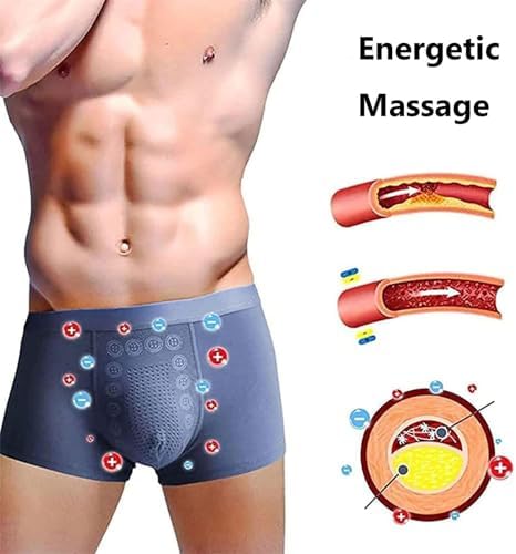 Men's Massage Magnetic Therapy Underwear,Men's Underwear Boxer Briefs,Magnetic Therapy Energetic Men Pants