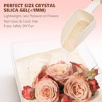 Silica Gel Flower Drying Crystals, 2LBS Flower Drying Silica Gel Crystals, Rechargeable Flower Preservation kit, 8 in1 Moisture Absorbers Silica Crystals Beads for DIY Wedding Bouquet Flower