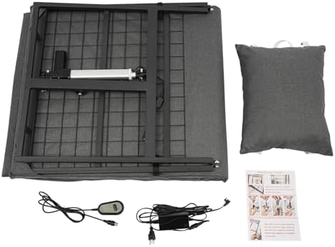 Electric Lifting Backrest for Bed, Adjustable Power Lifting Backrest for Elderly Patient Injured, Assist Elderly to Get Out of Bed Easily, Sit-up Back Rest Chair for Neck Lumbar Back Support (Grey)