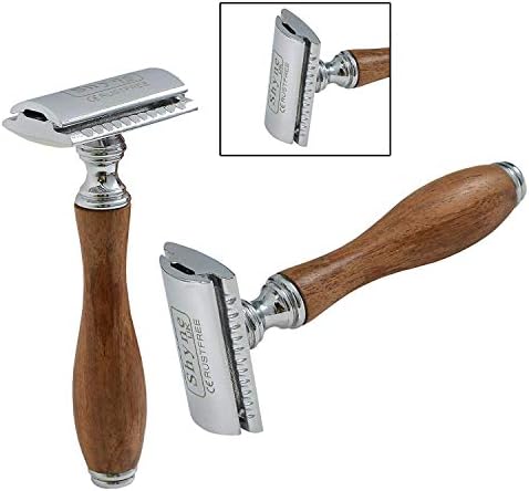 Wooden Handle Safety Razor double edge shaving blades shaver