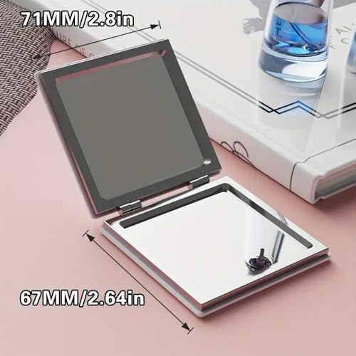 Flip-Top Double-Sided Portable Makeup Mirror – Leopard Print Small Mirror with Anti-Drop Glass Surface for Travel & Daily Use