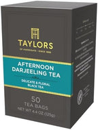 Taylors of Harrogate Afternoon Darjeeling, Black Tea, Pillow Bags 50 Count (Pack of 1), Delicate, Sweet & Floral, Caffeinated, Enjoy Hot or Iced, 50 Teabags