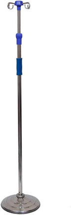 IV Drip Stand Infusion Holder Pet Hospital Stainless Steel Drip Stand, 4 Hooks, Cast Iron Base, Height Adjustable IV Pole