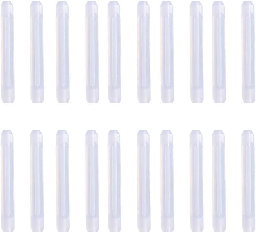 VIORNO Glasses Legs,Eyeglass Legs, 10 Pairs Silicone Eyeglass End Tips Ear Sock Pieces Tube for Glasses Legs, Anti- Slip Elastic Comfort Glasses Retainers (White)