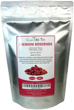 Greenhilltea Premium Dried Rose Buds Rosebud Flower Herb Loose Leaf Tea Fragrant Natural Healthy Herbal Tea 3 OZ