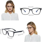 CLASAGA Progressive Multifocus Reading Glasses for Women Men, Blue Light Blocking Multifocal Computer Readers Eyeglasses