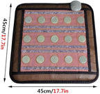 HAILM Far Infrared Heating Pads, Heat Amethyst Mini Mat, Heated Stone Far Infrared Mat, Bio Crystal Heat Mat, Infrared Heat Therapy, 15 Real Jade Stones, 18X18