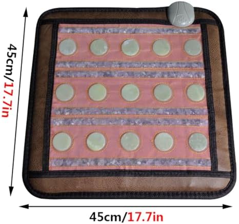 HAILM Far Infrared Heating Pads, Heat Amethyst Mini Mat, Heated Stone Far Infrared Mat, Bio Crystal Heat Mat, Infrared Heat Therapy, 15 Real Jade Stones, 18X18