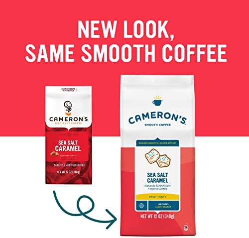 Cameron's Coffee Roasted Ground Coffee Bag, Flavored, Sea Salt Caramel, 12 Ounce