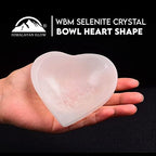 Selenite Crystal Heart Shape Bowl 10cm, Reiki Healing Meditation & Home Decoration Stone, Ideal for Cleansing and Smudging