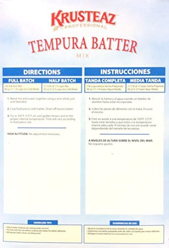 5 Pound Krusteaz Tempura Batter Mix Just Add Water No MSG Added Zero Grams Trans Fat Restaurant Quality
