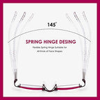 3 Pack Rimless Reading Glasses for Women Blue Light Blocking Readers Tinted Edge Spring Hinge Pattern Print Arm Eyeglasses Mix 1.50