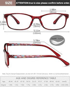 EYEURL Blue Light Blocking Readers for Women - 2 Pack Ladies Computer Reading Glasses +1.0 UV Protection and Best Design Eyeglasses