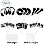 8Pcs DJ Cupcake Toppers - Music Theme Cupcake Decorations - Happy Birthday Cake Picks - Musical Social Media Hip Hop Birthday Party Decorations..