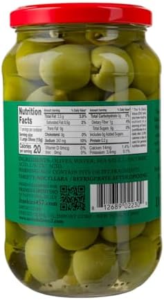 Frankies 457 Pitted Castelvetrano Olives - Authentic Sicilian - Premium Handpicked - Snacking-Aperitif-Cooking-Baking-Heart-Healthy-Product Of Italy - Great For Every Occasion - 19 oz Jar