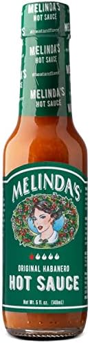 Melinda’s Original Habanero Hot Sauce - Made with Habanero Peppers, Carrots, Onion, Vinegar & Garlic - Keto, Vegan, Gluten Free Hot Sauce - 5oz, 1 Pack