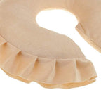 U Shaped Neck Cushion Spa Salon Massage Table Cradle Face Pillow Neck Head Cushion Travel Flight Neck Pad - Light Brown