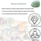 Green Aventurine Healing Crystal Stones, 1.25-2.0" Large Reiki Healing Gemstones Natural Tumbled Polished Stones for Energy Witchcraft Therapy Meditation
