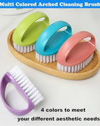 Small Scrub Brush for Cleaning - 4 Pack Scrubbing Brushes with Stiff Nylon Bristles Heavy Duty Cleaning Brush Multi-Purpose Scrub Brushes for Household Cleaning-Small Size