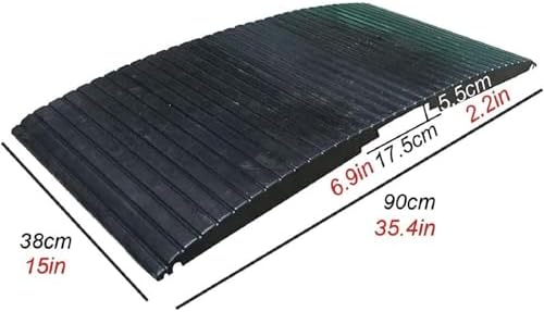 Wheelchair Ramp for Doorways,Portable Rubber Bridge Threshold for Shower/Patio Door/Garage DIY/Cars/Home Shed,2-3inch Rise with Supporting Frame and Non-Slip Surface Transition Ramp