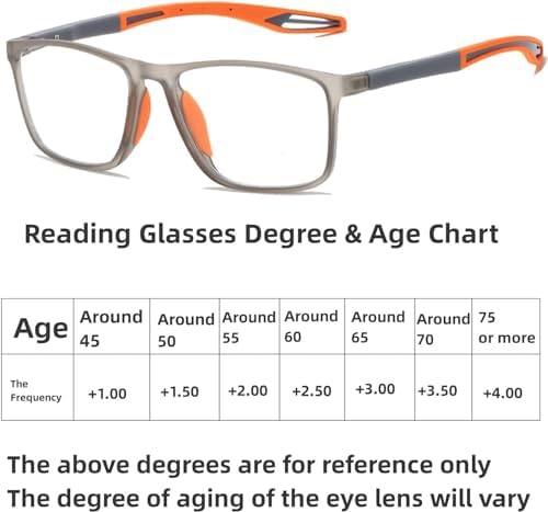 Manly Kicks Reading Glasses, Men's Sports Ultra-Light Anti-Blue Light Presbyopic Glasses, Portable Reading Glasses