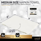 100 Pack White Beverage Napkins, Big Party Pack, 2 Ply, Ideal for Wedding, Party, Birthday, Dinner, Lunch, Cocktails. (5” x 5”) by Amcrate