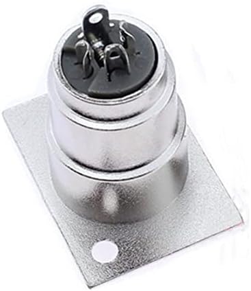XLR 3-Pin Female Jack Socket Audio Speaker Panel Mount Connector Adapter for Microphone 6-Pack