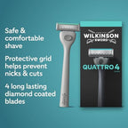 Wilkinson Sword Quattro Titanium Sensitive Razor Blade, 4 Count